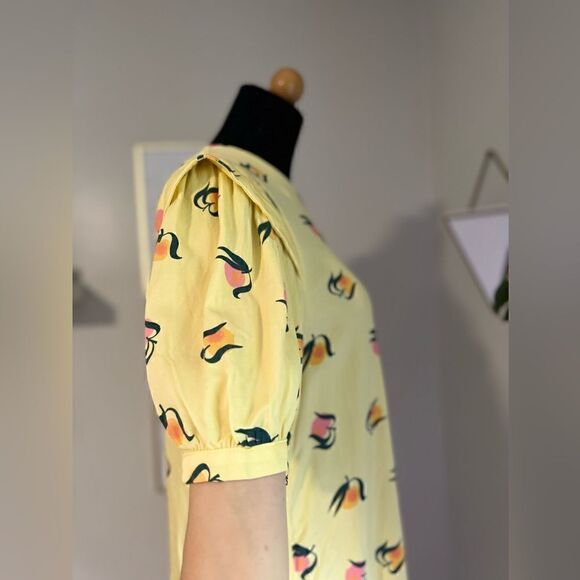 COMPANIA FANTASTICA ESTAMPADO NWT MEDIUM JUST PEACHY PINK AND ORANGE DRESS - Picture 8 of 15